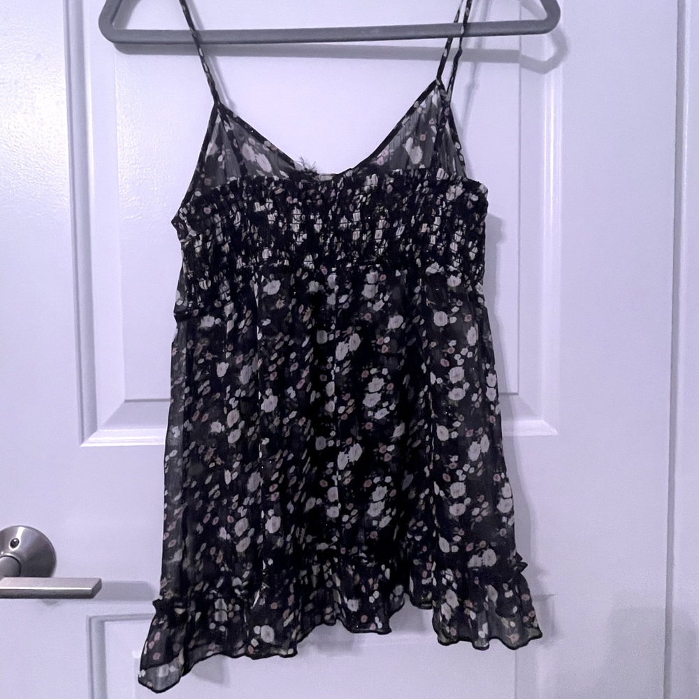 Express - Floral Ruffle Tank - Picture 3 of 9